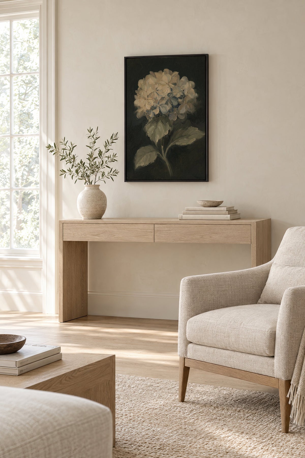Stuart Park White Hydrangea wall art