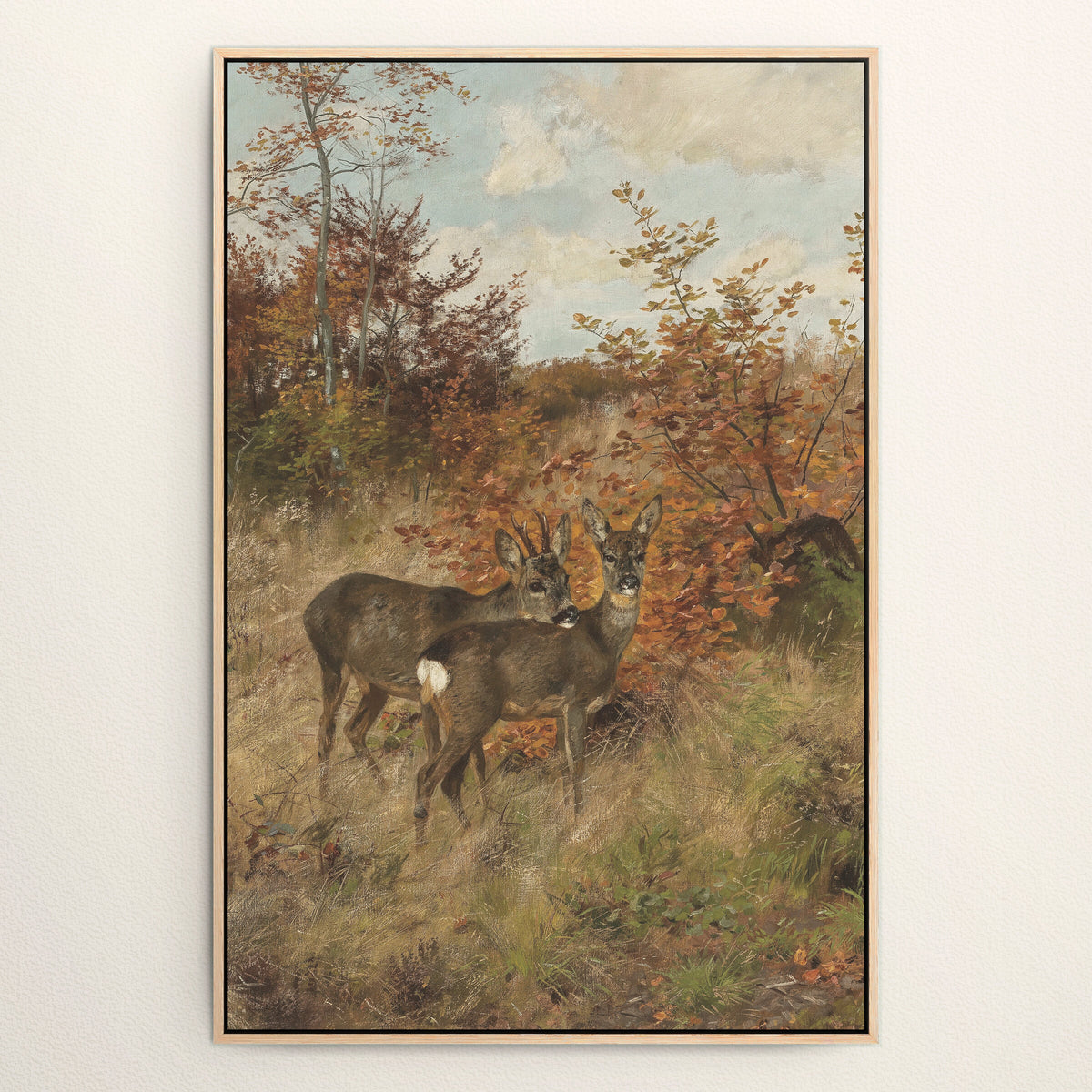 Deer in Autumn Thicket wall art