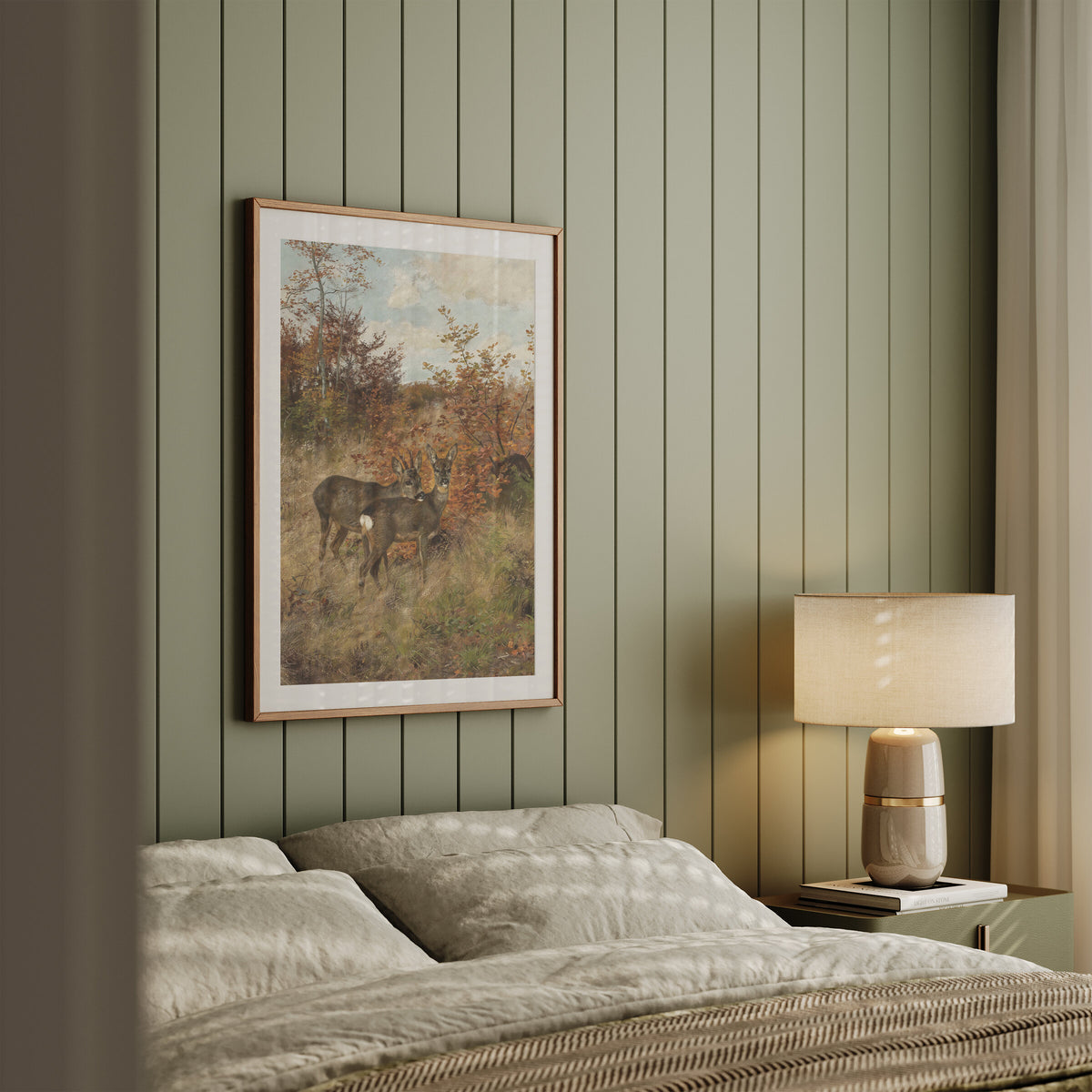 Deer in Autumn Thicket wall art