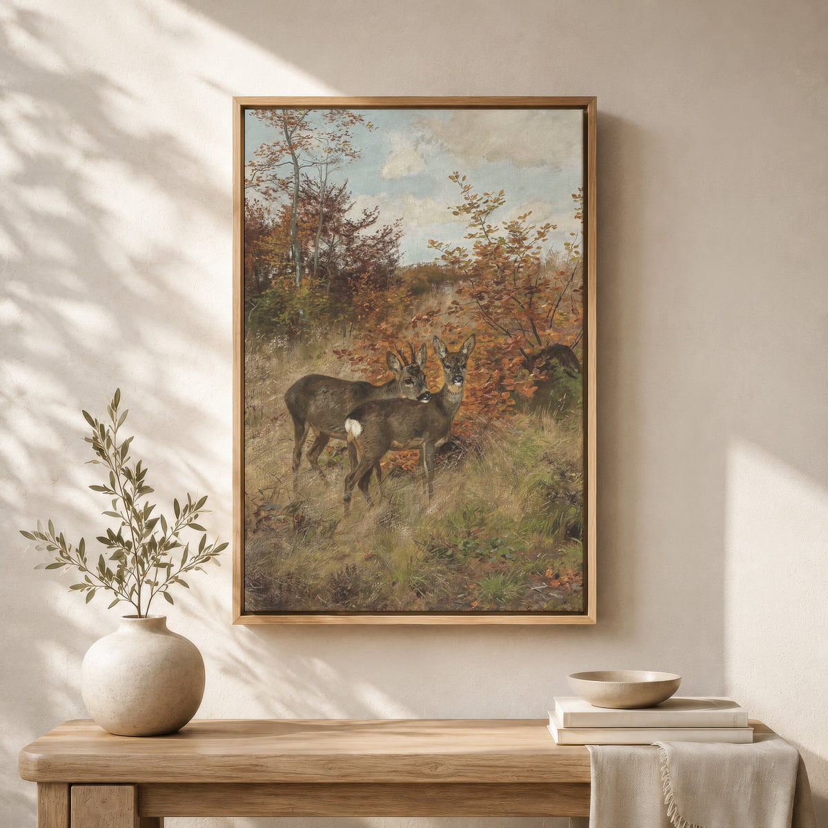 Deer in Autumn Thicket wall art