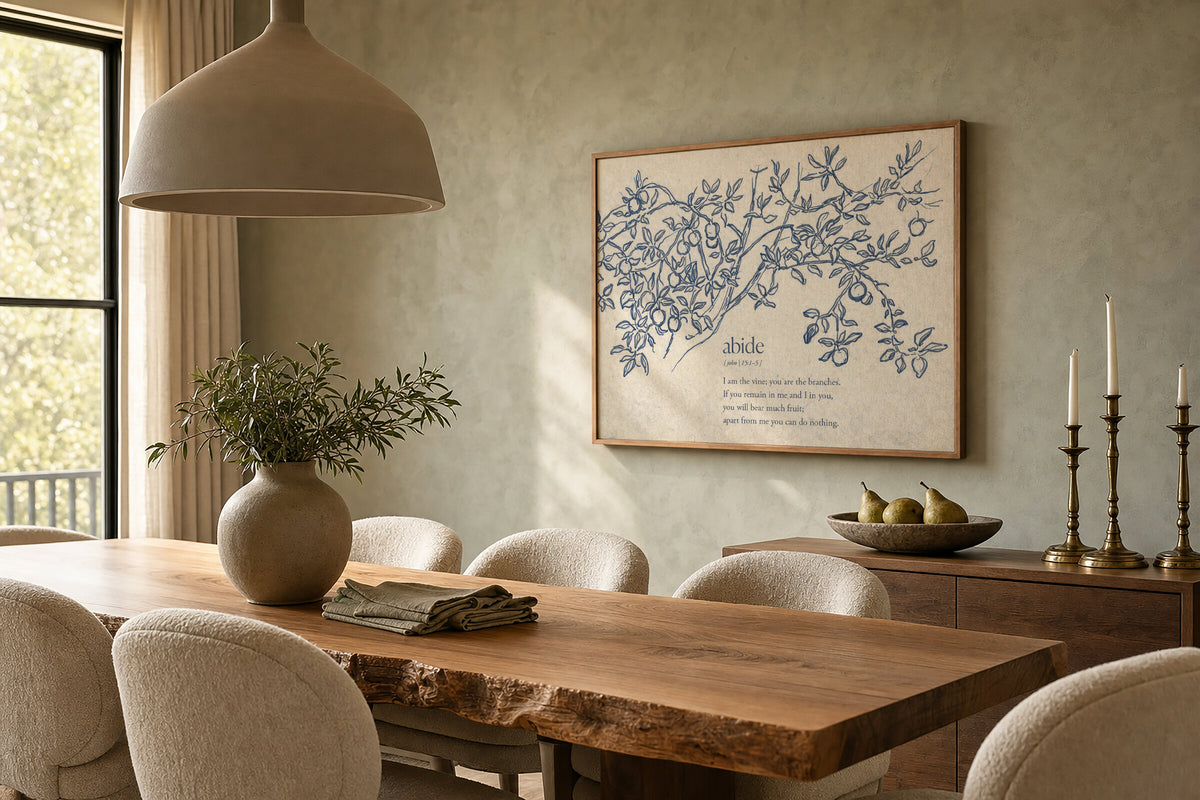Blue Abide wall art