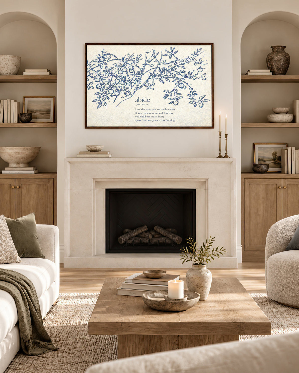 Blue Abide wall art