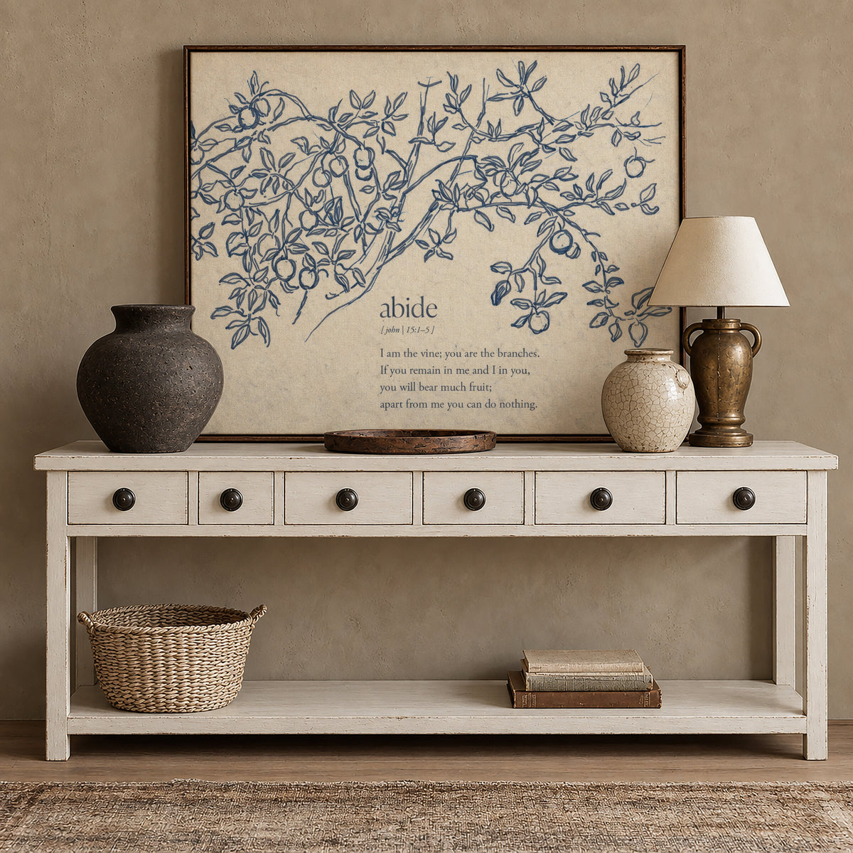 Blue Abide wall art