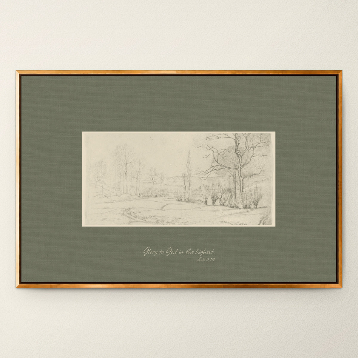 Winter Woodland Sketch wall art