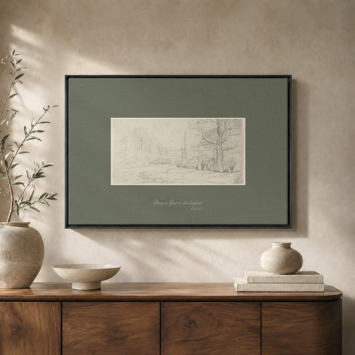 Winter Woodland Sketch wall art