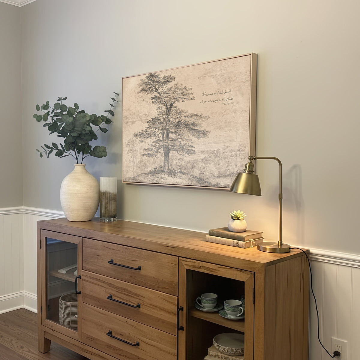Cedar Tree Drawing wall art