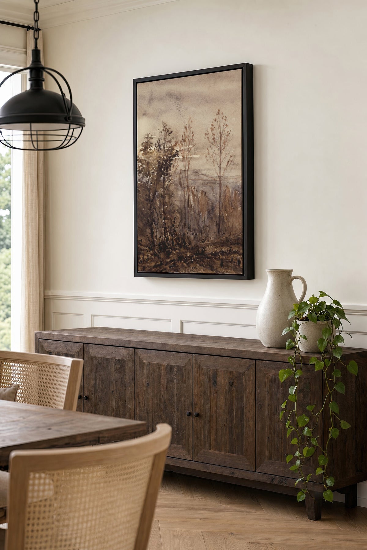 Autumn Trees at Dusk wall art
