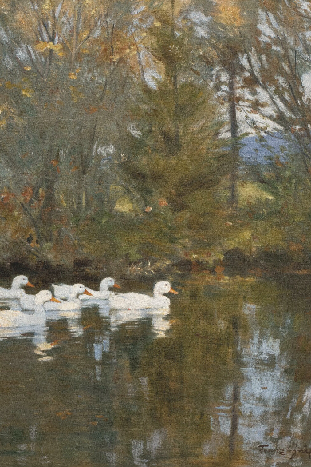 White Geese on the Pond artwork