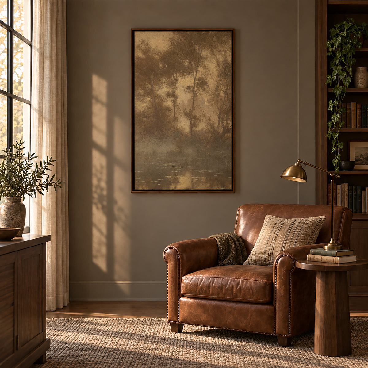 Sunlit Woodland Pond wall art