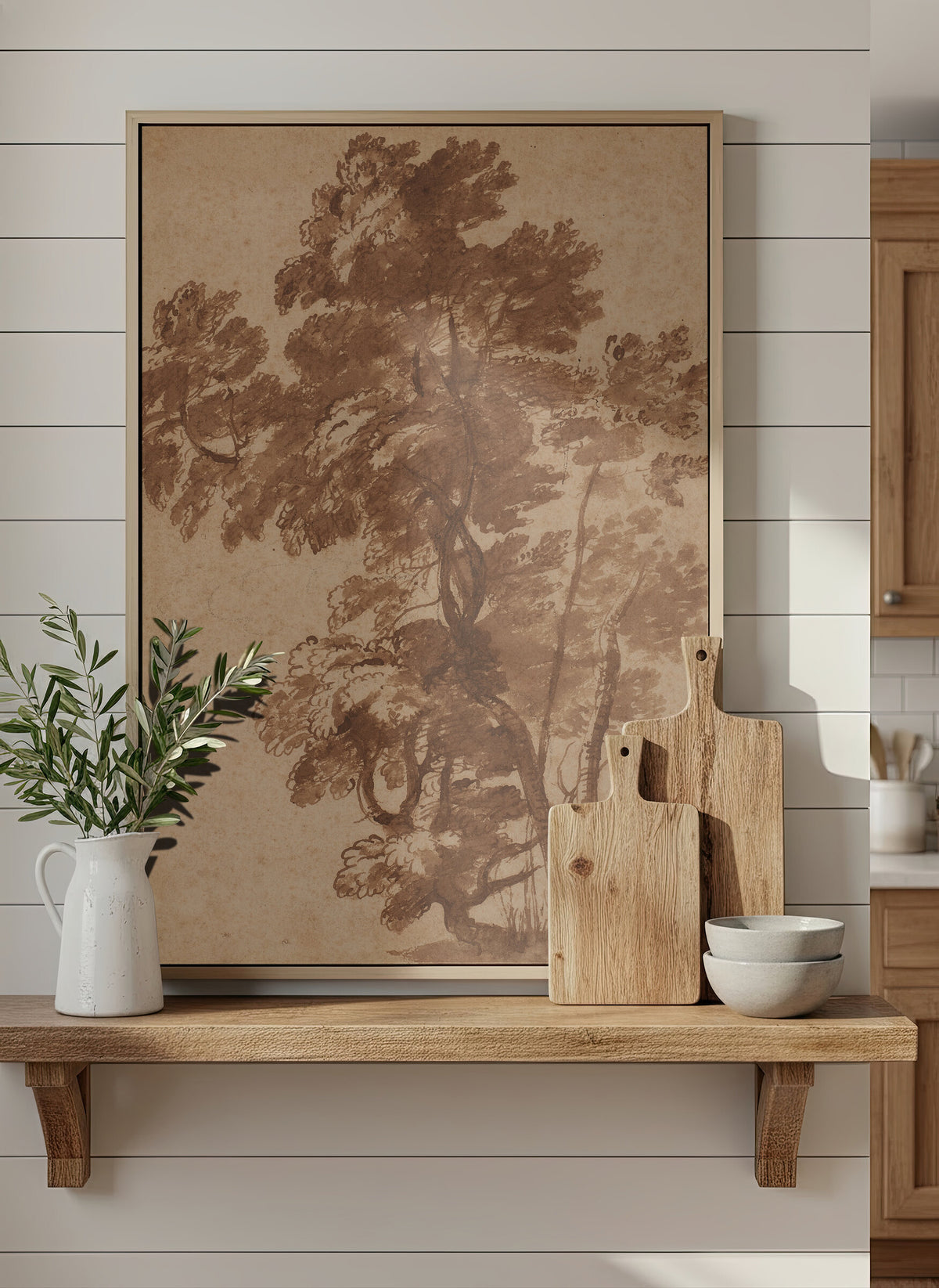 Sepia Tree Study wall art
