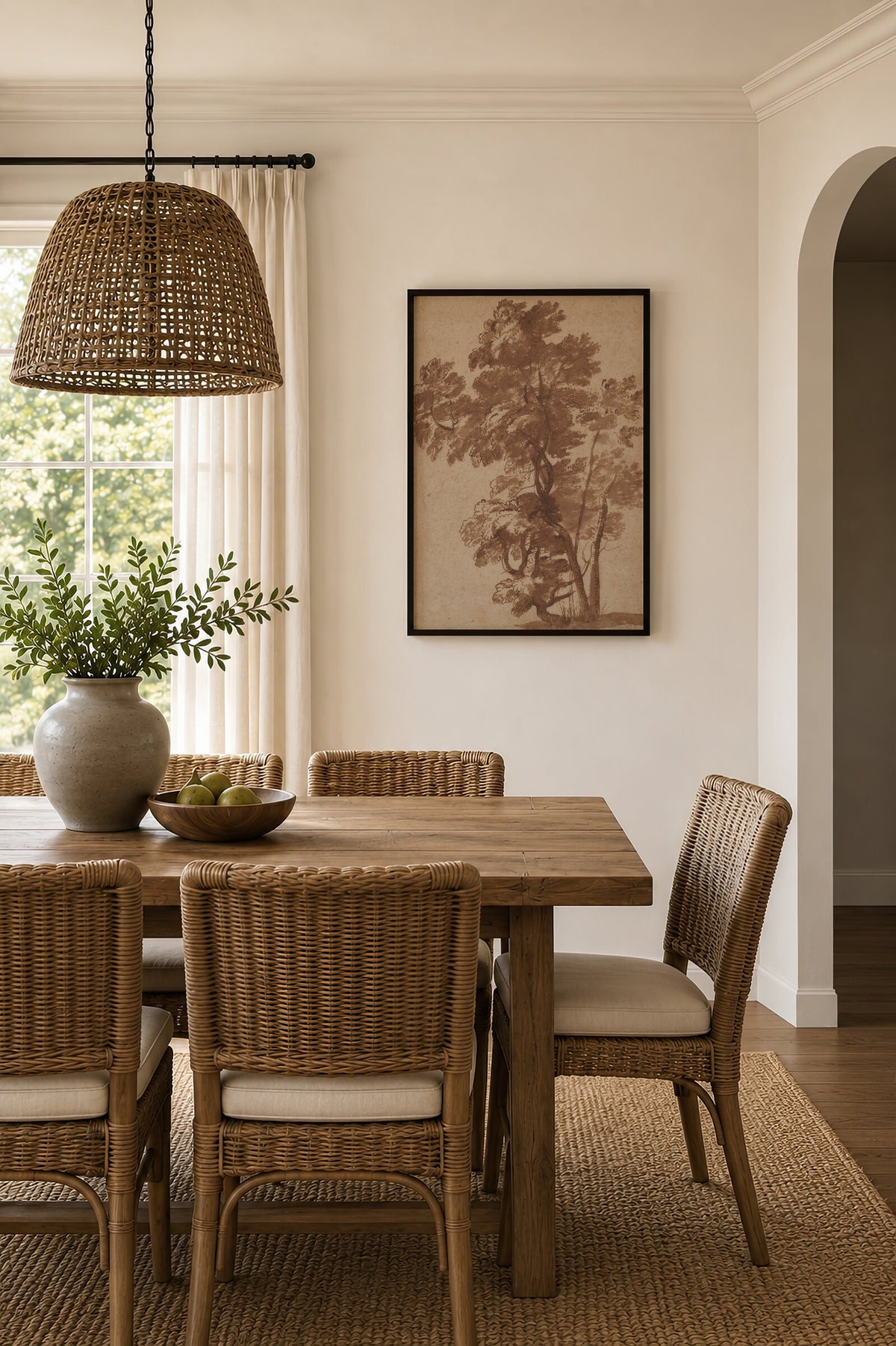 Sepia Tree Study wall art