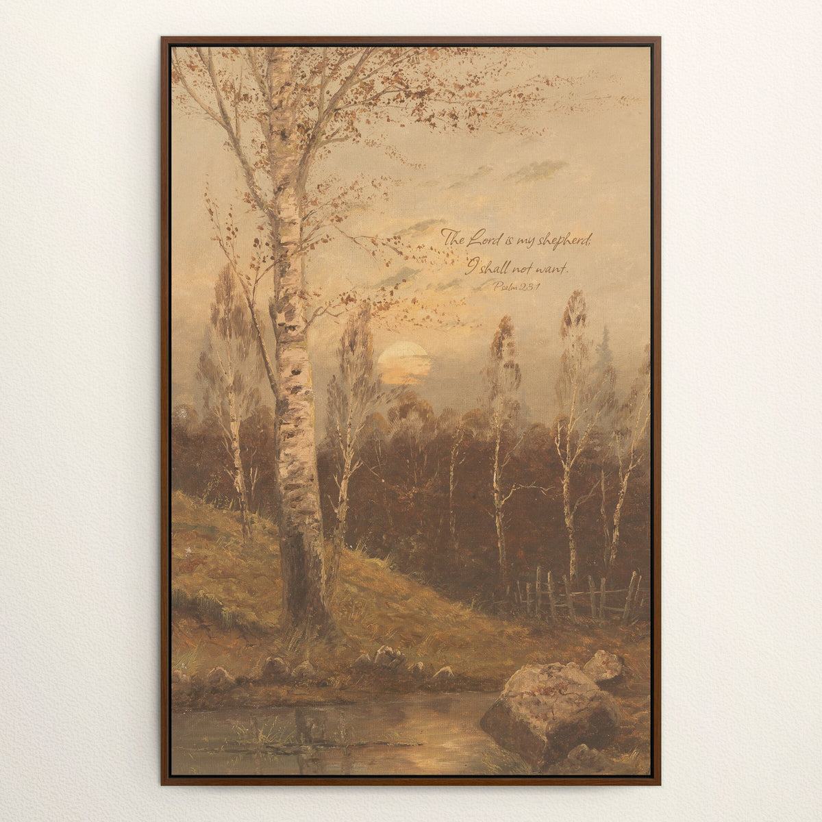 My Shepherd Evening Copper — Psalm 23:1 wall art