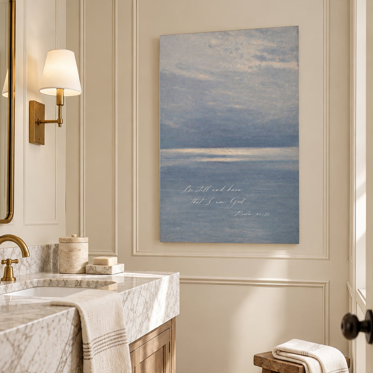 Be Still Blue Waters wall art