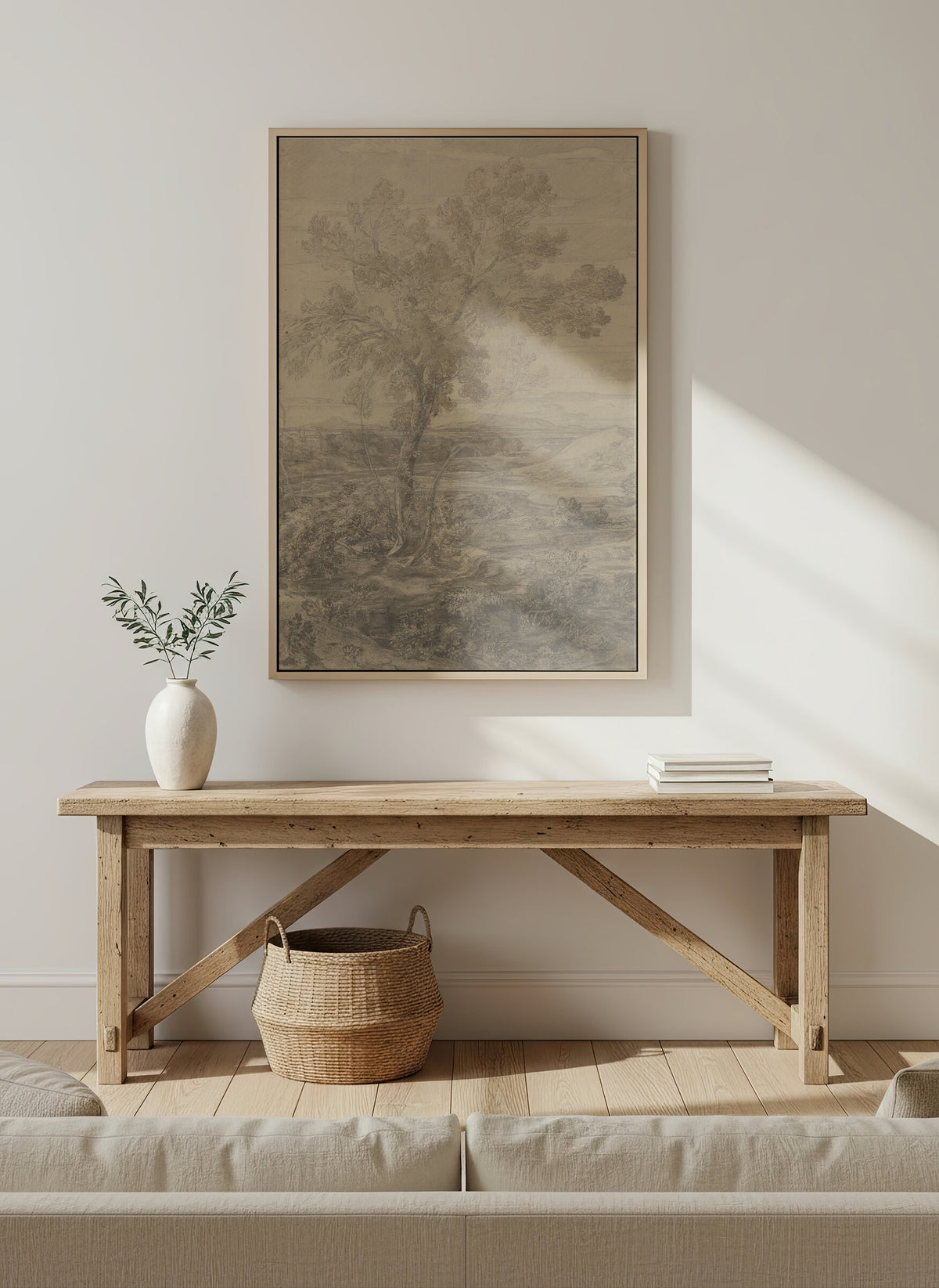 Lone Tree Landscape Sketch wall art
