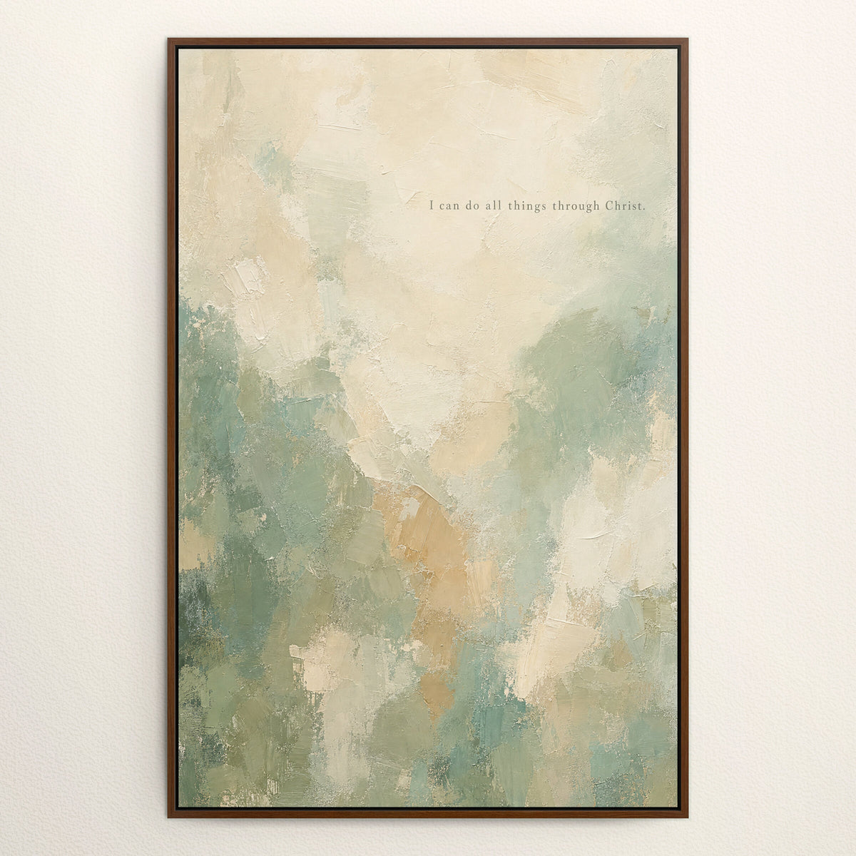 I Can Do All Things Sage Abstract — Philippians 4:13 wall art