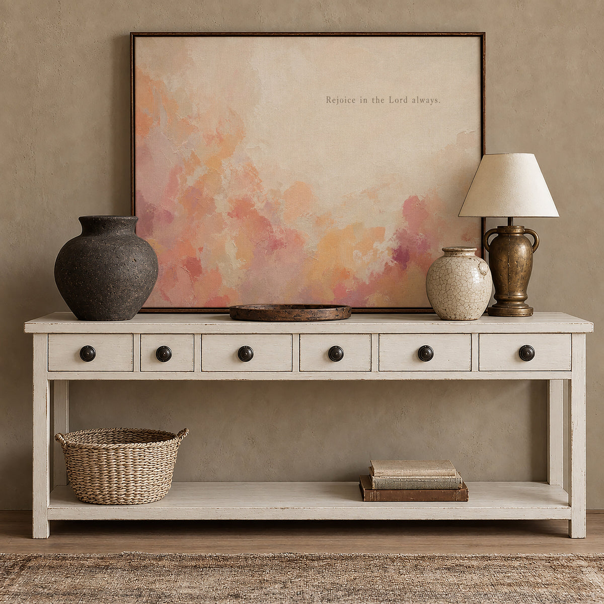 Rejoice in the Lord Always — Philippians 4:4 wall art