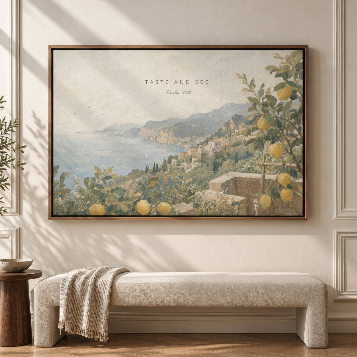 Taste and See Lemon Coast — Psalm 34:8 wall art