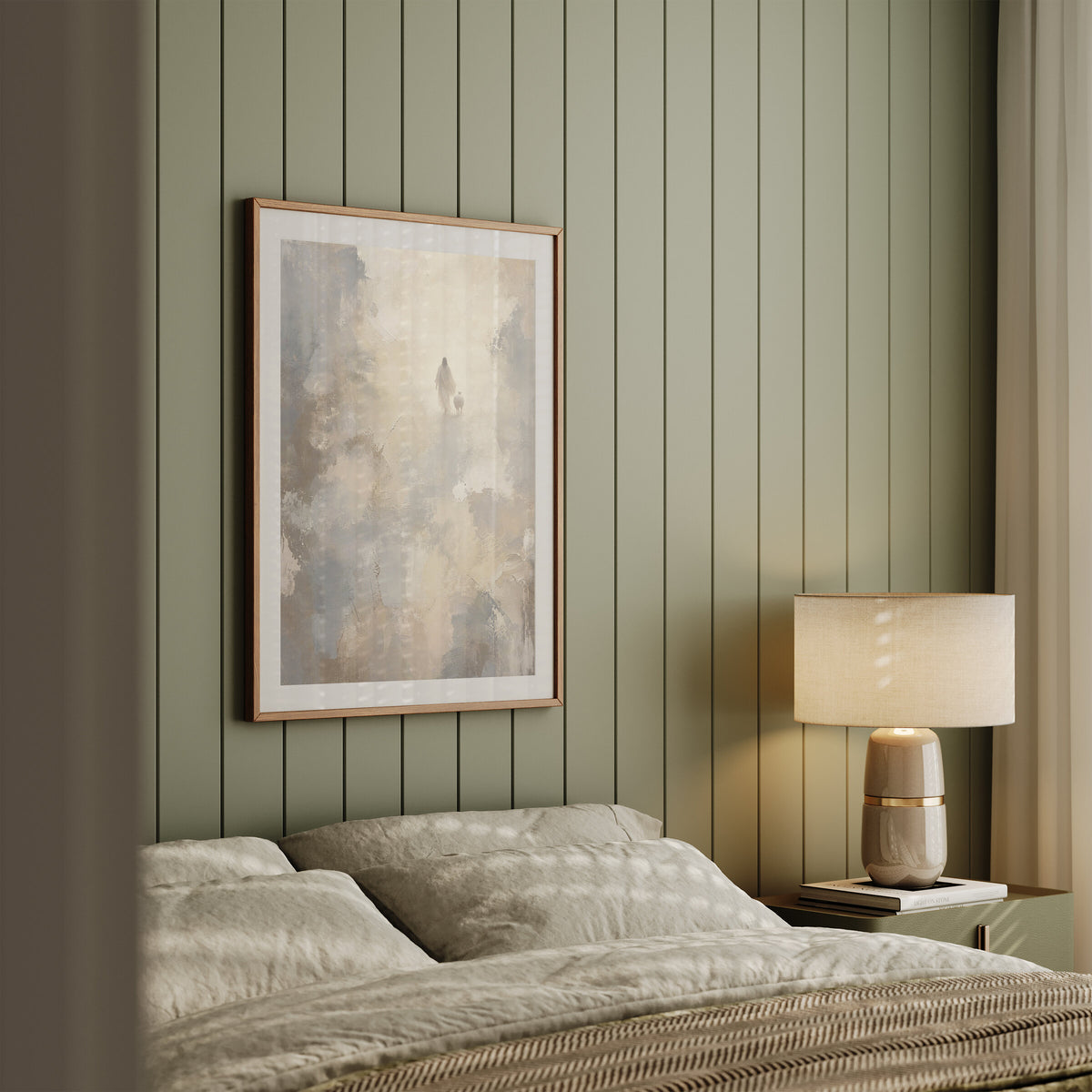 Good Shepherd Stone Grey wall art