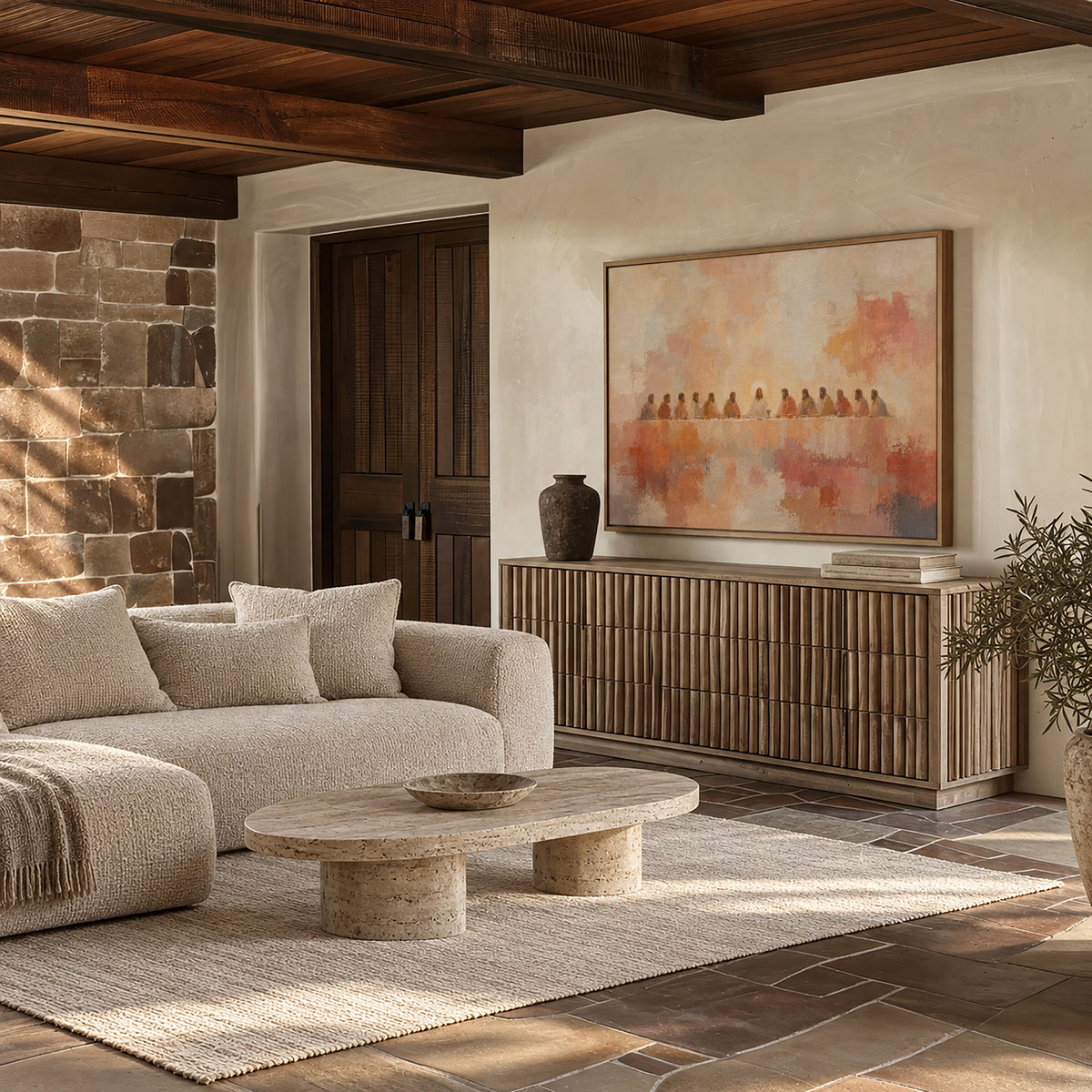 Last Supper Warm Neutral wall art