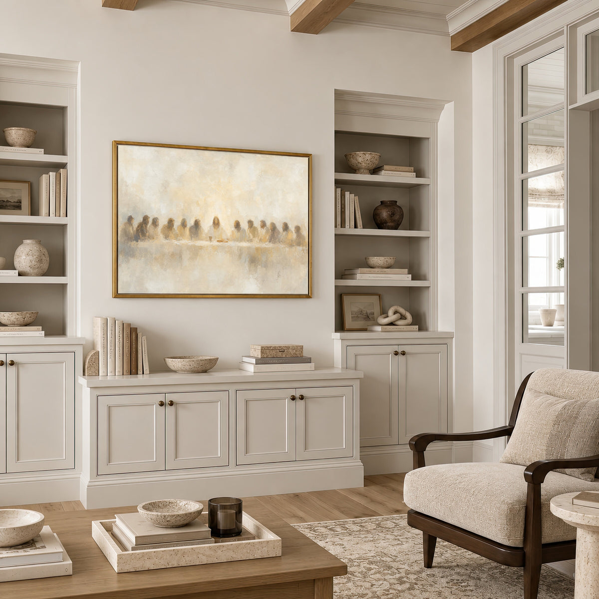 Last Supper Neutral Beige wall art