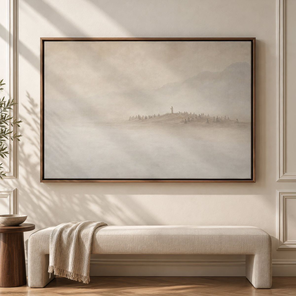 Distant City in the Mist wall art
