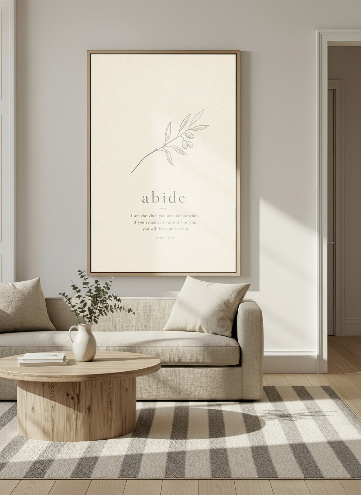 Abide — John 15:5 wall art