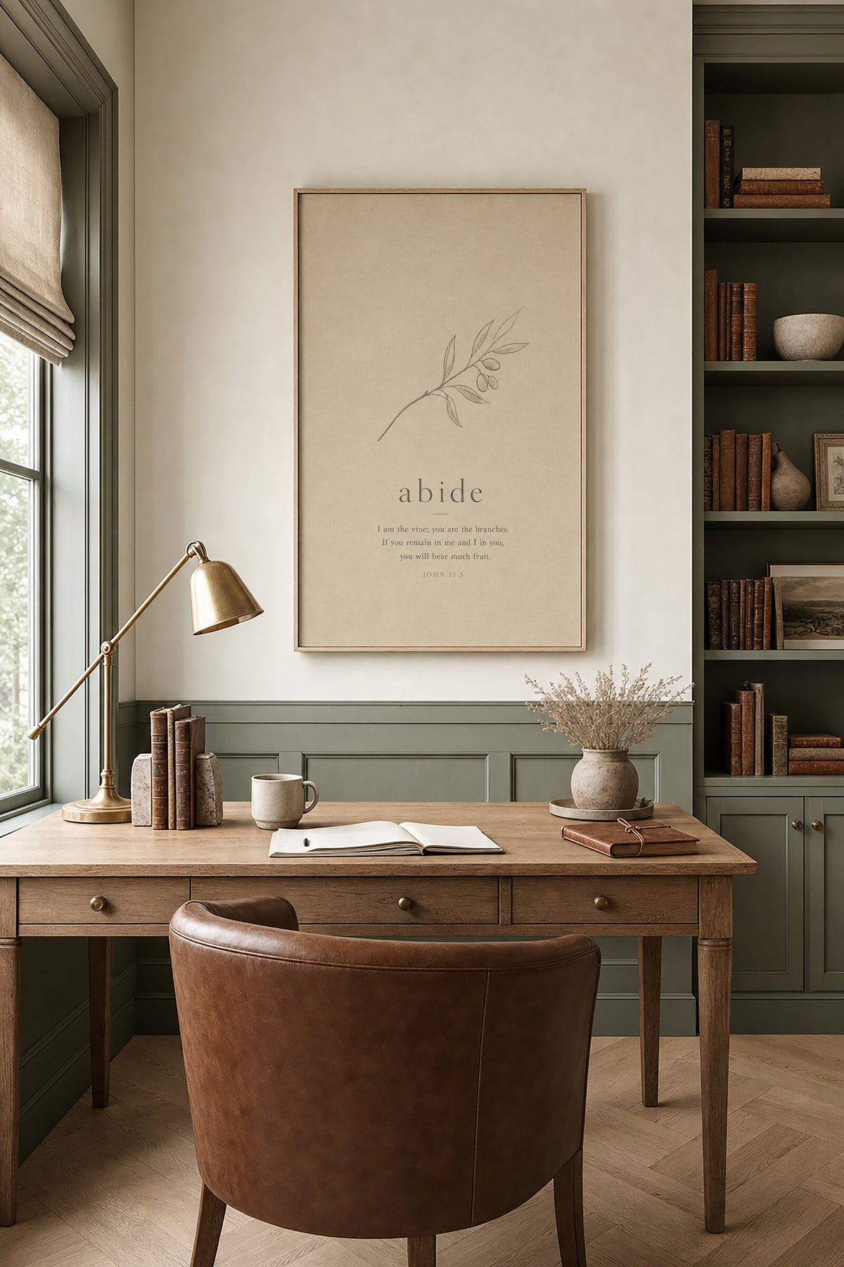 Abide — John 15:5 wall art