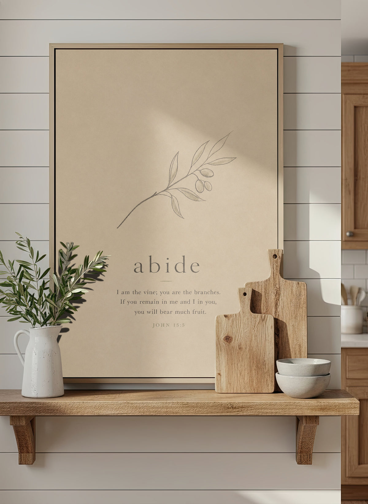 Abide — John 15:5 wall art