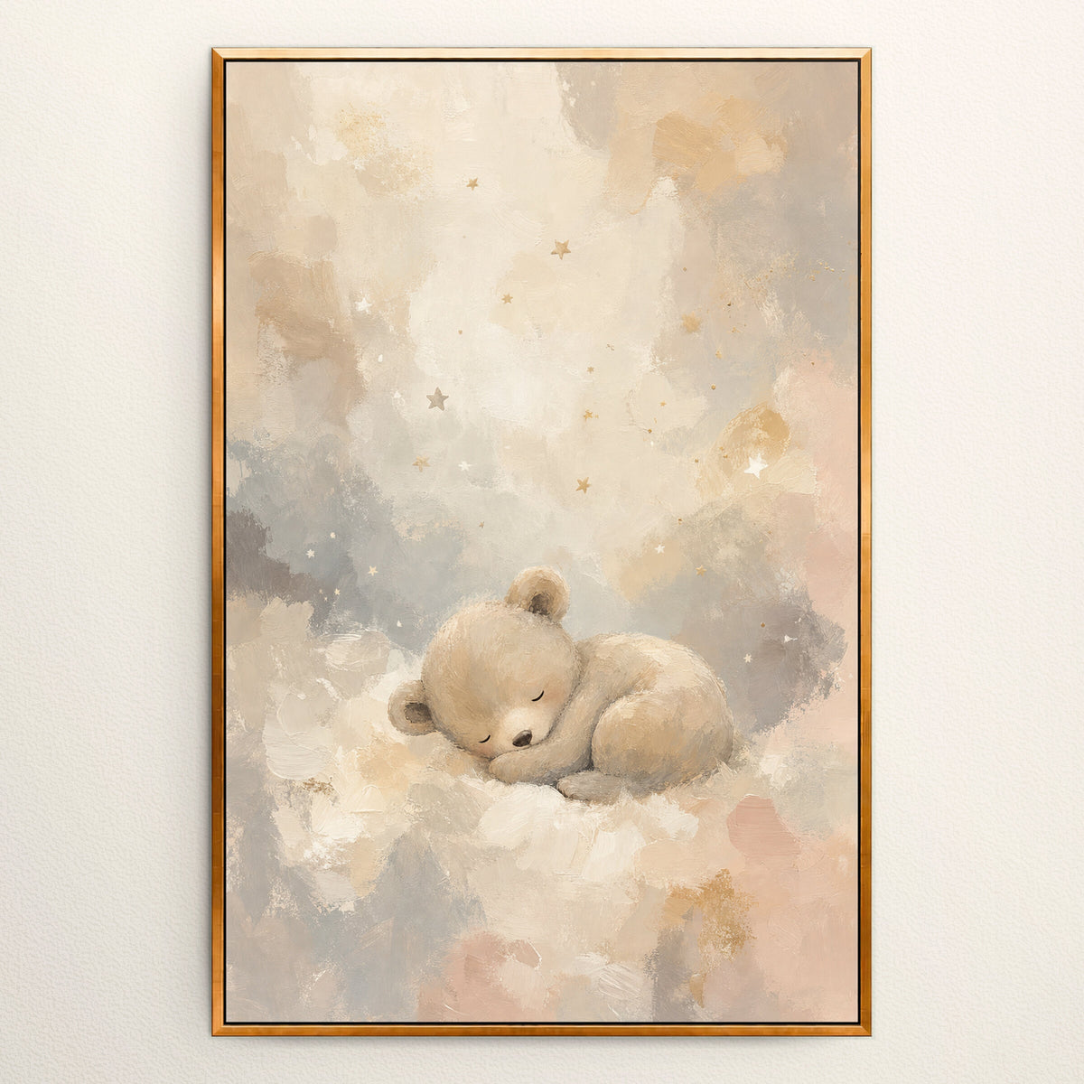 Sleeping Bear and Moon wall art