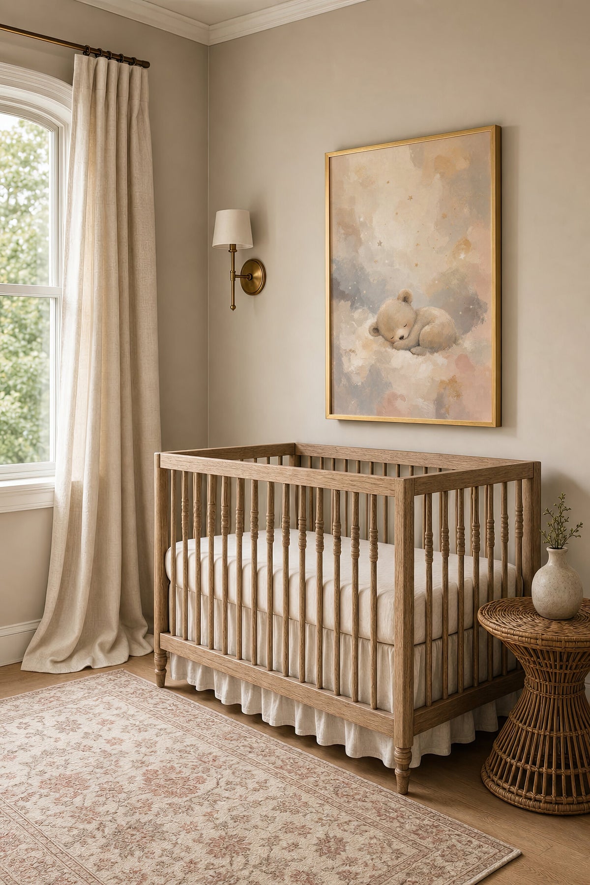 Sleeping Bear and Moon wall art