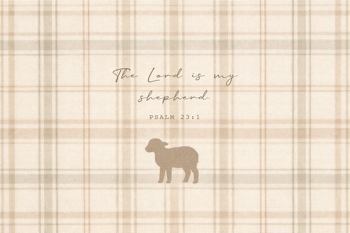 Psalm 23 Plaid Lamb artwork