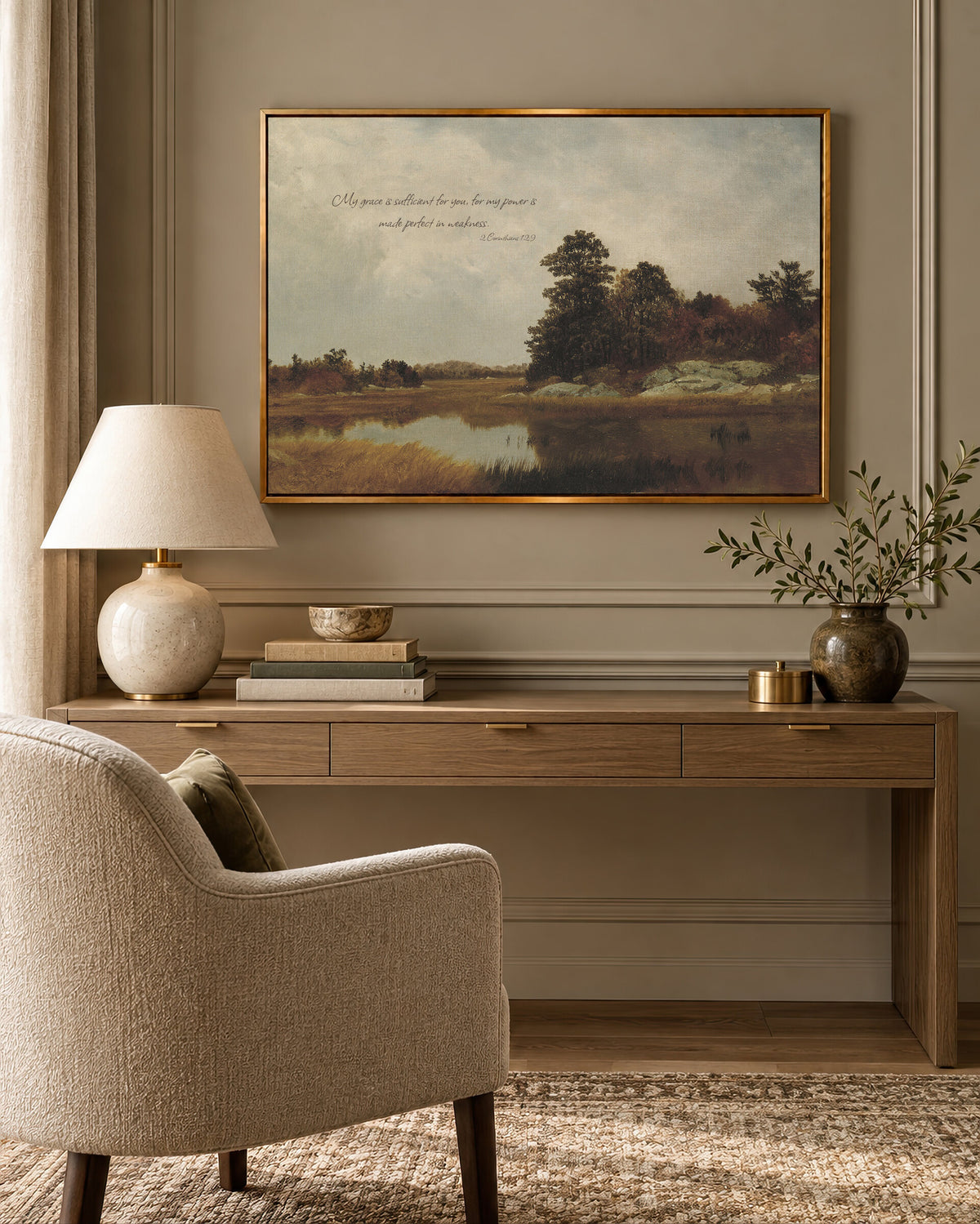 Oaks Beside the Marsh wall art