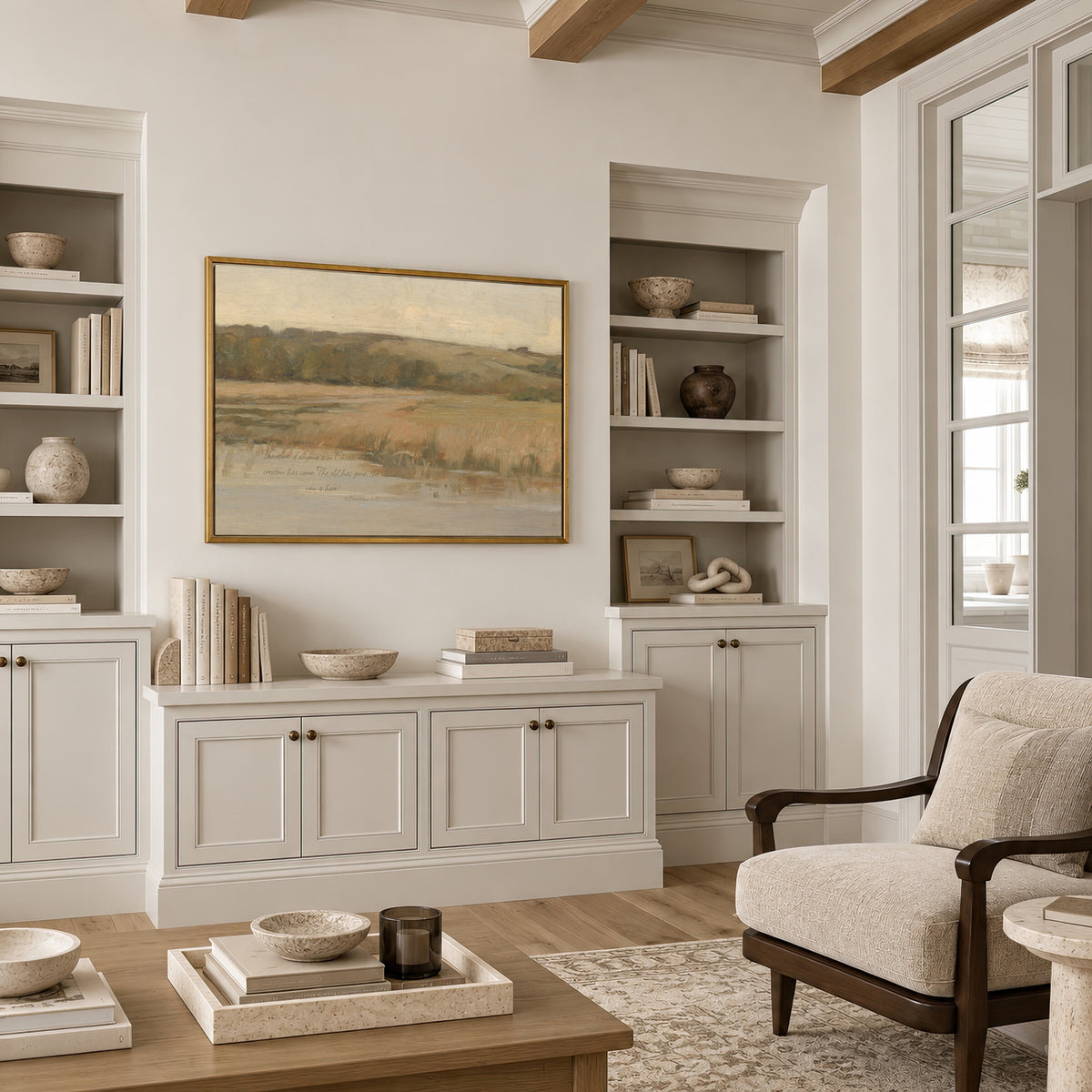 Wetland and Distant Hills wall art