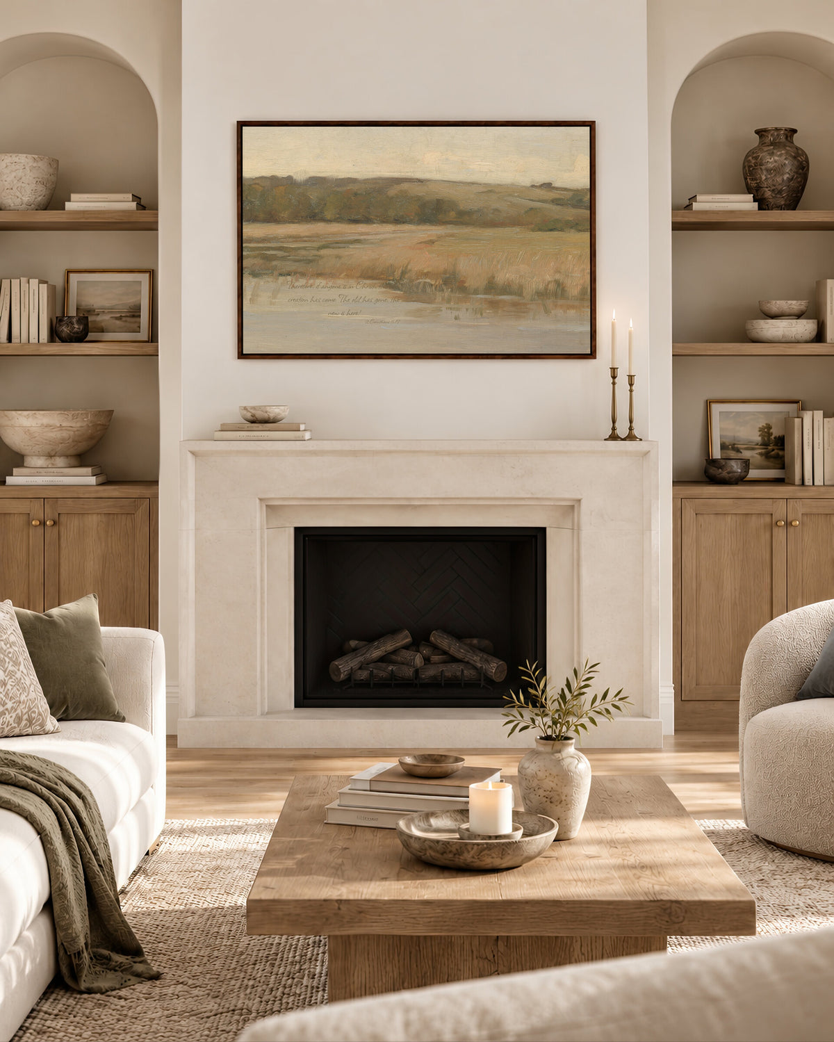 Wetland and Distant Hills wall art