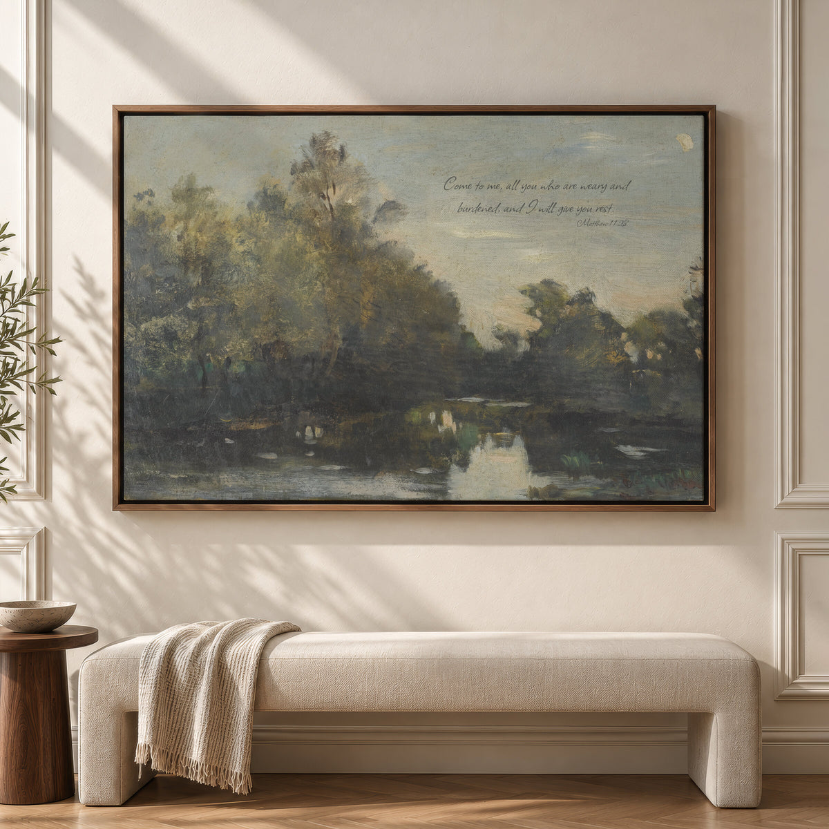 Trees Reflected in the Pond wall art