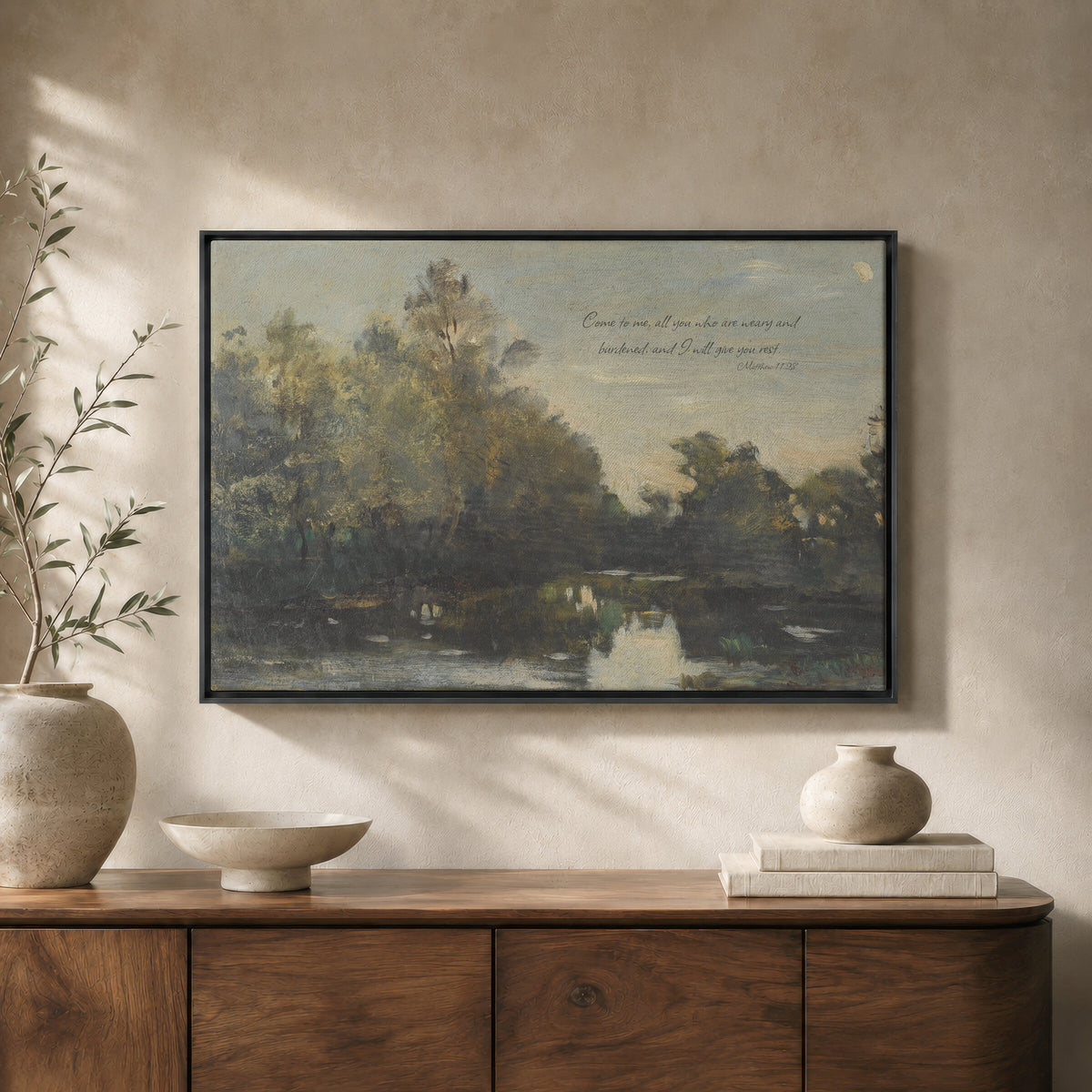 Trees Reflected in the Pond wall art