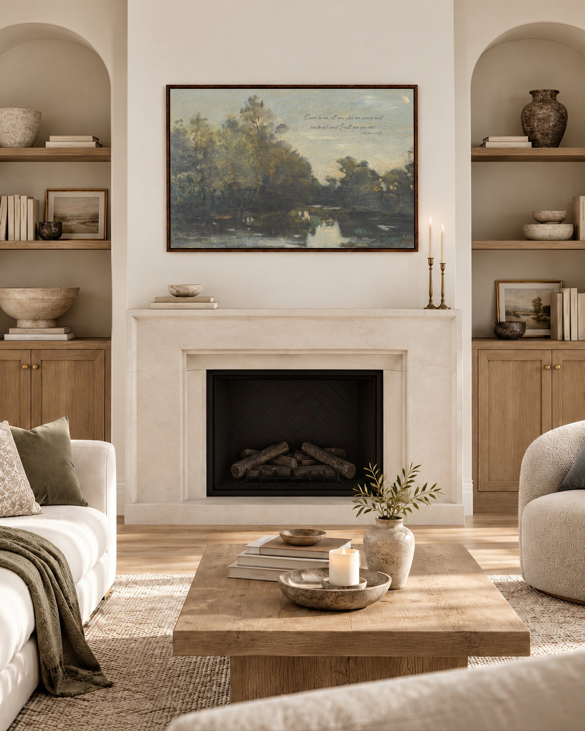 Trees Reflected in the Pond wall art