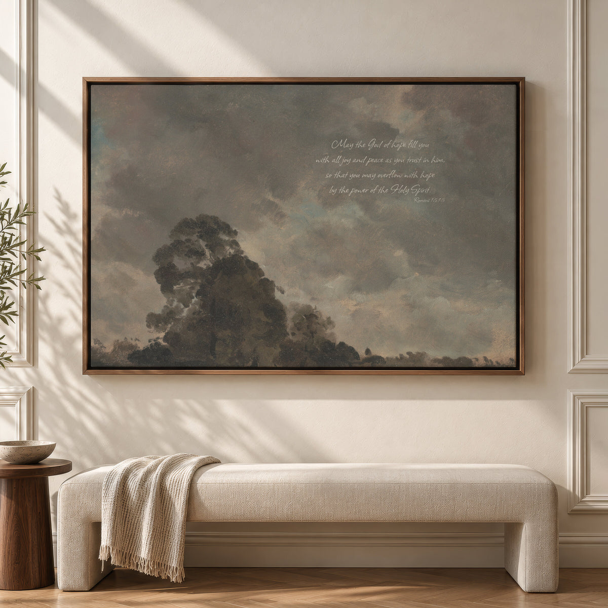 Oak Beneath Dark Clouds wall art