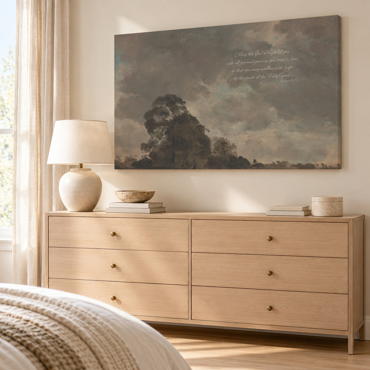Oak Beneath Dark Clouds wall art