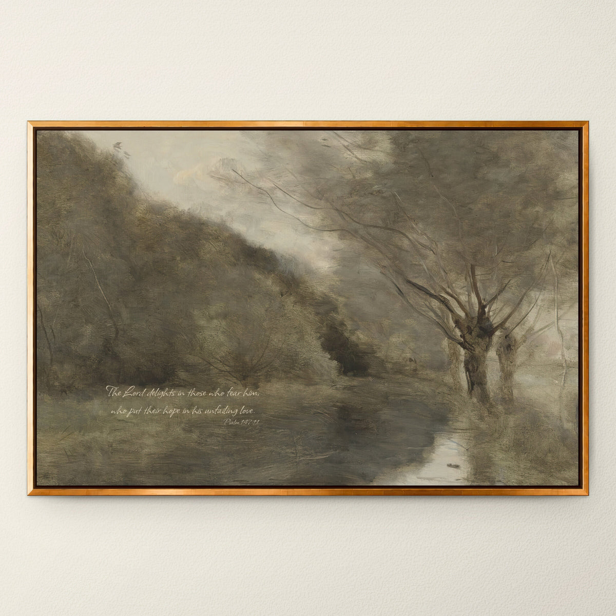 Quiet River and Bare Tree wall art
