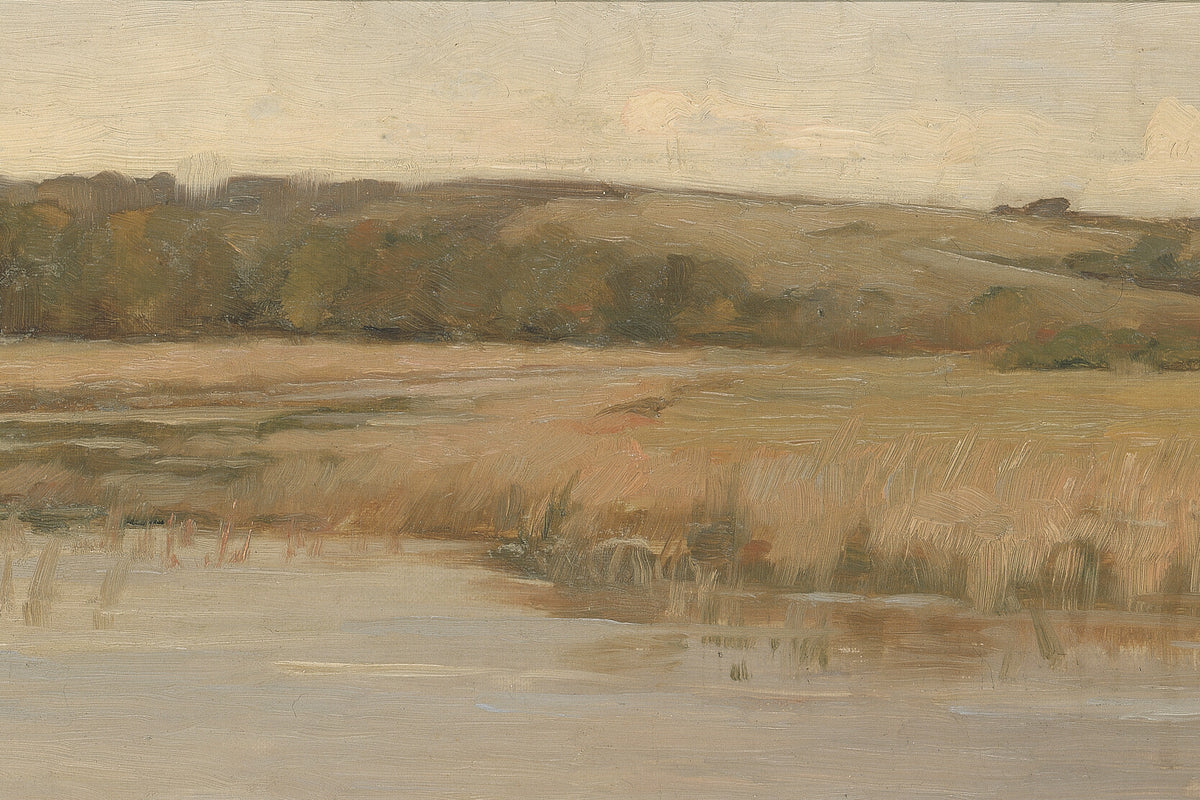 Marshland and Distant Hill artwork