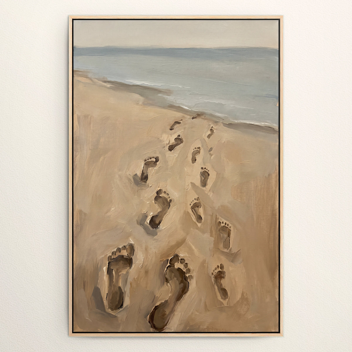 Footprints Coastal Sand wall art