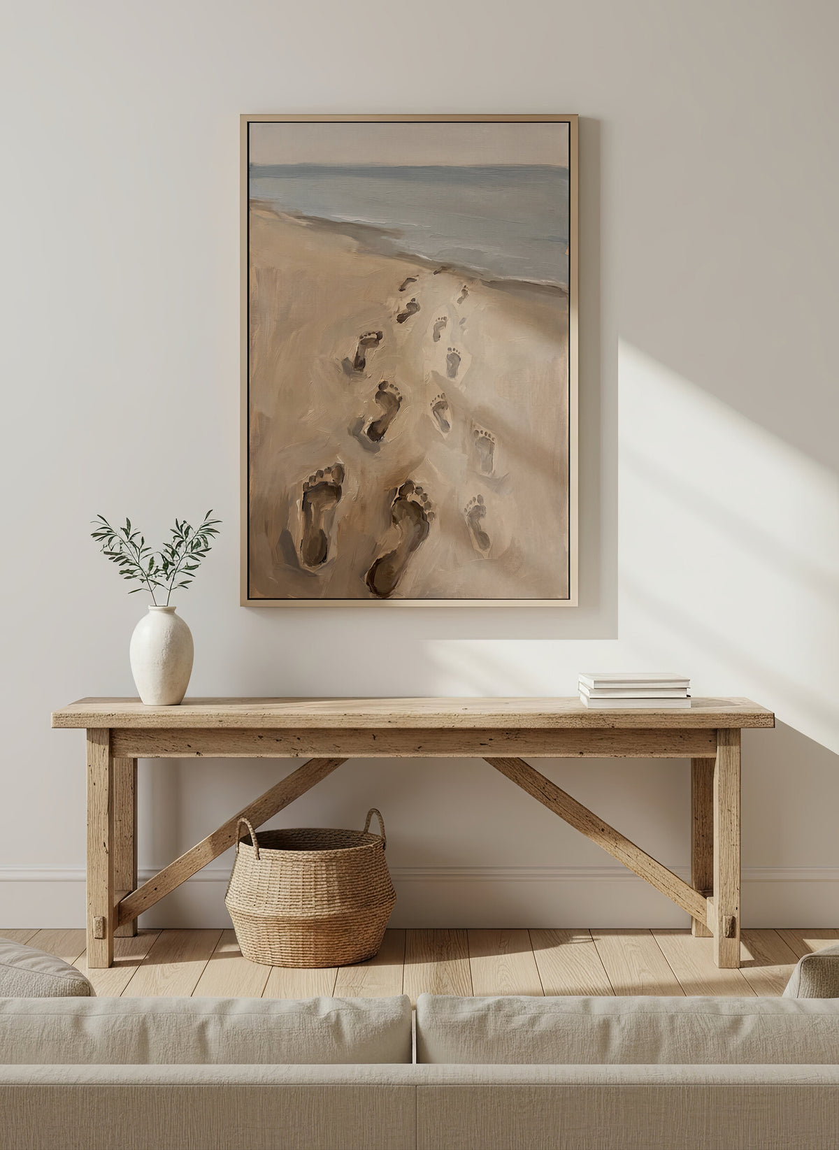 Footprints Coastal Sand wall art