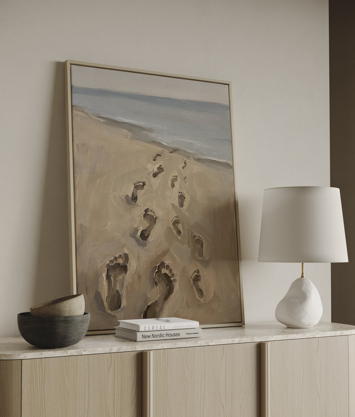 Footprints Coastal Sand wall art