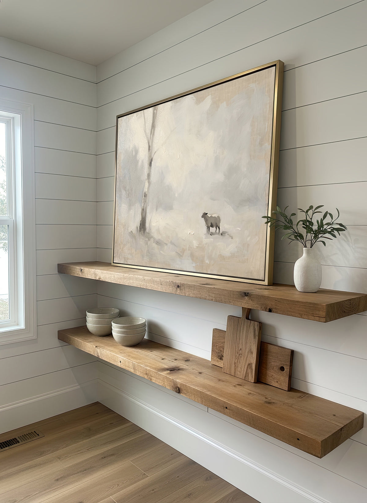 Birch and Sheep wall art