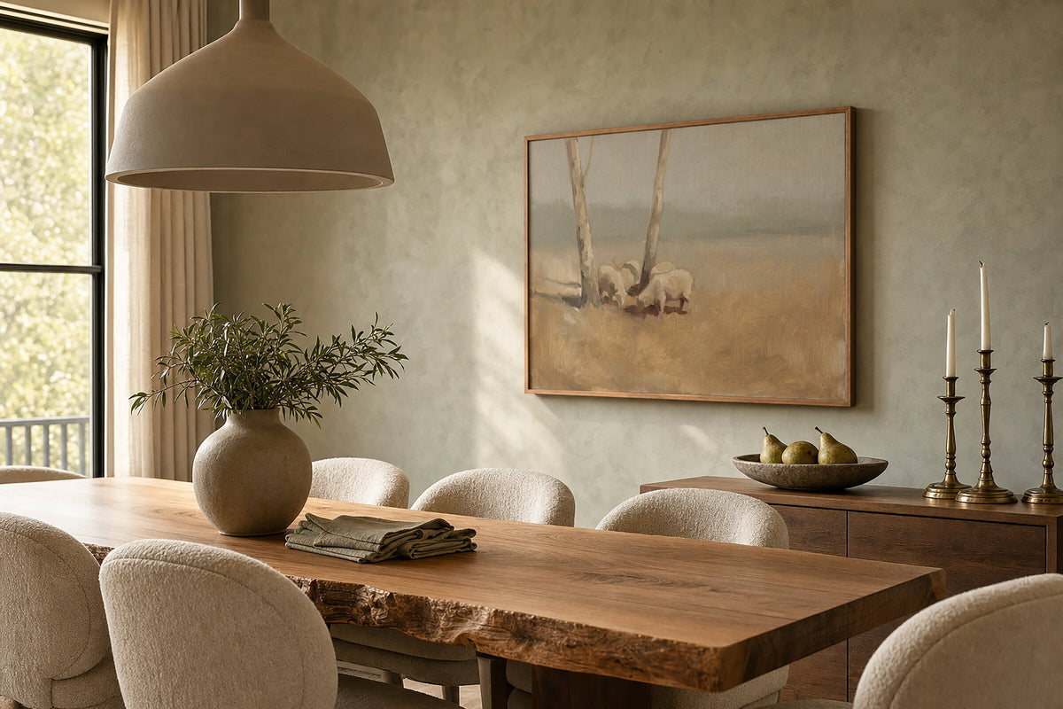 Flock Between Birches wall art