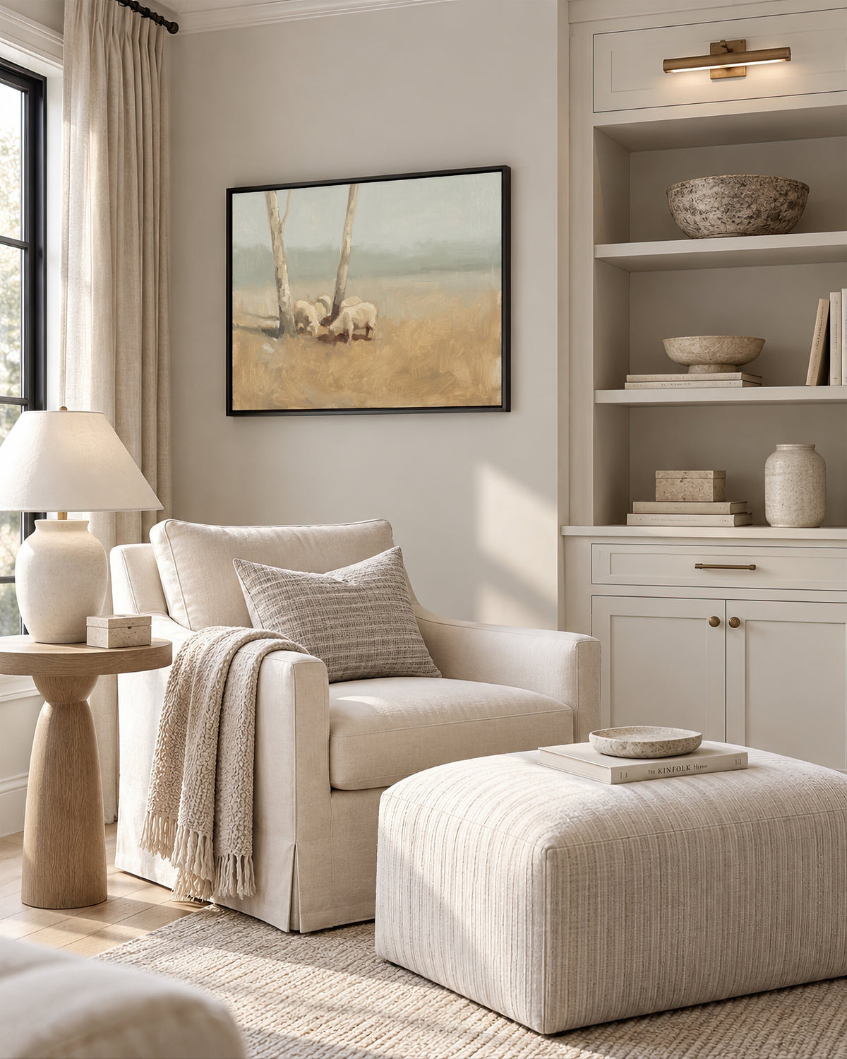 Flock Between Birches wall art