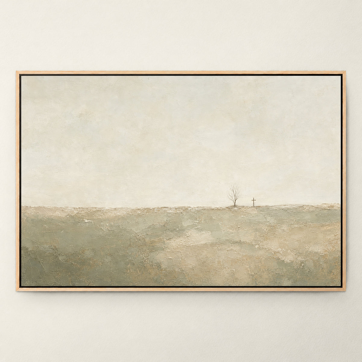 Lone Tree Cross Neutral wall art