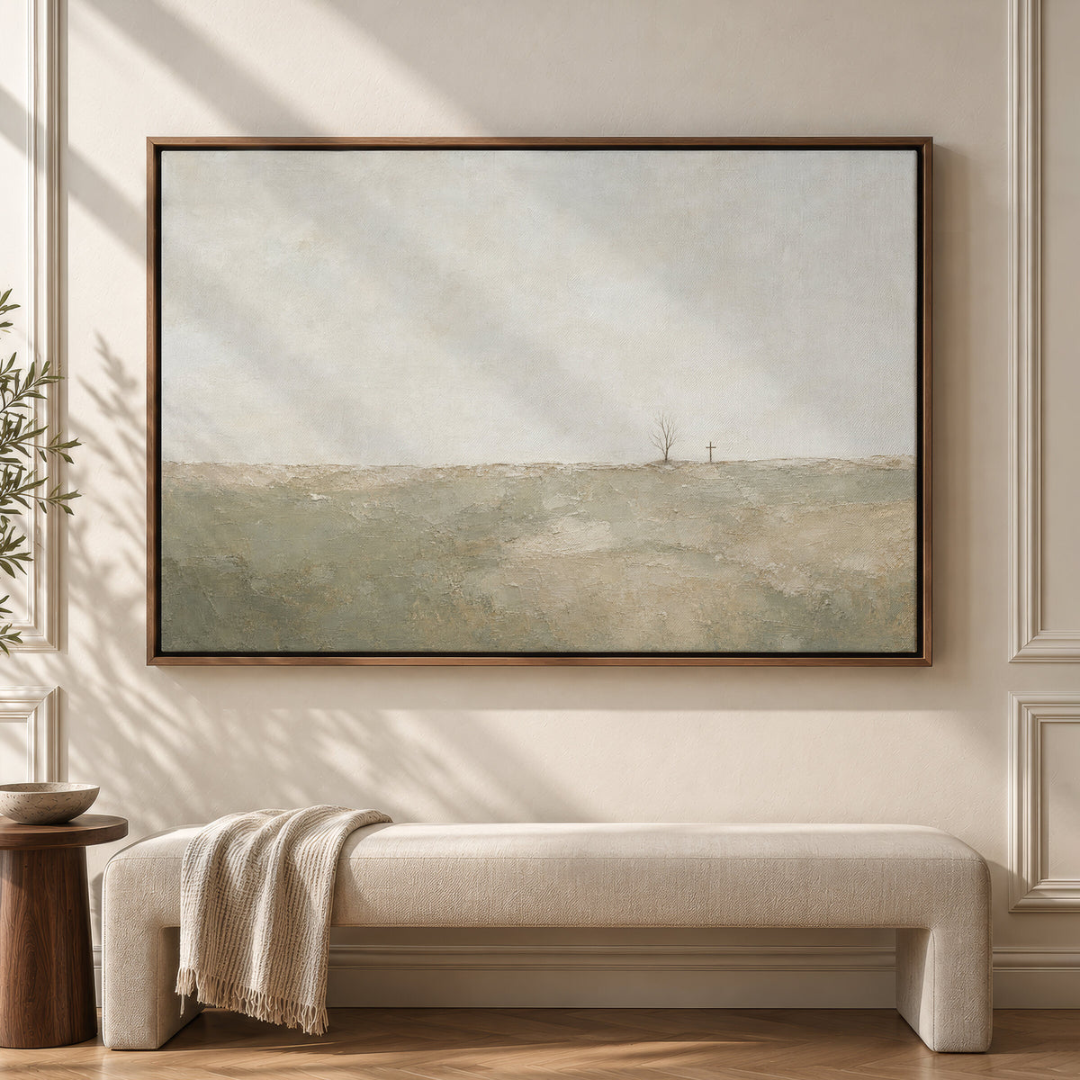 Lone Tree Cross Neutral wall art
