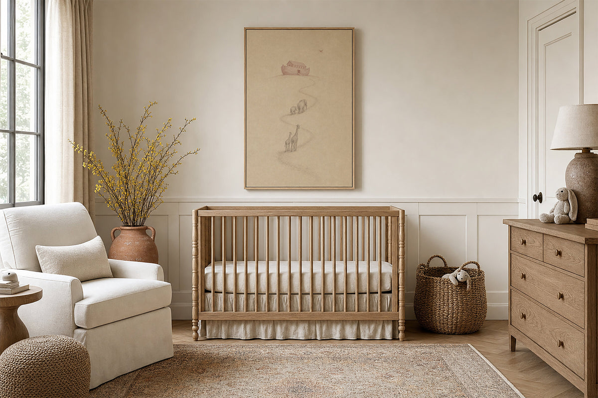 Noah's Ark Minimal Blush wall art